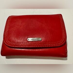 Dockers Vibrant Red Leather Wallet